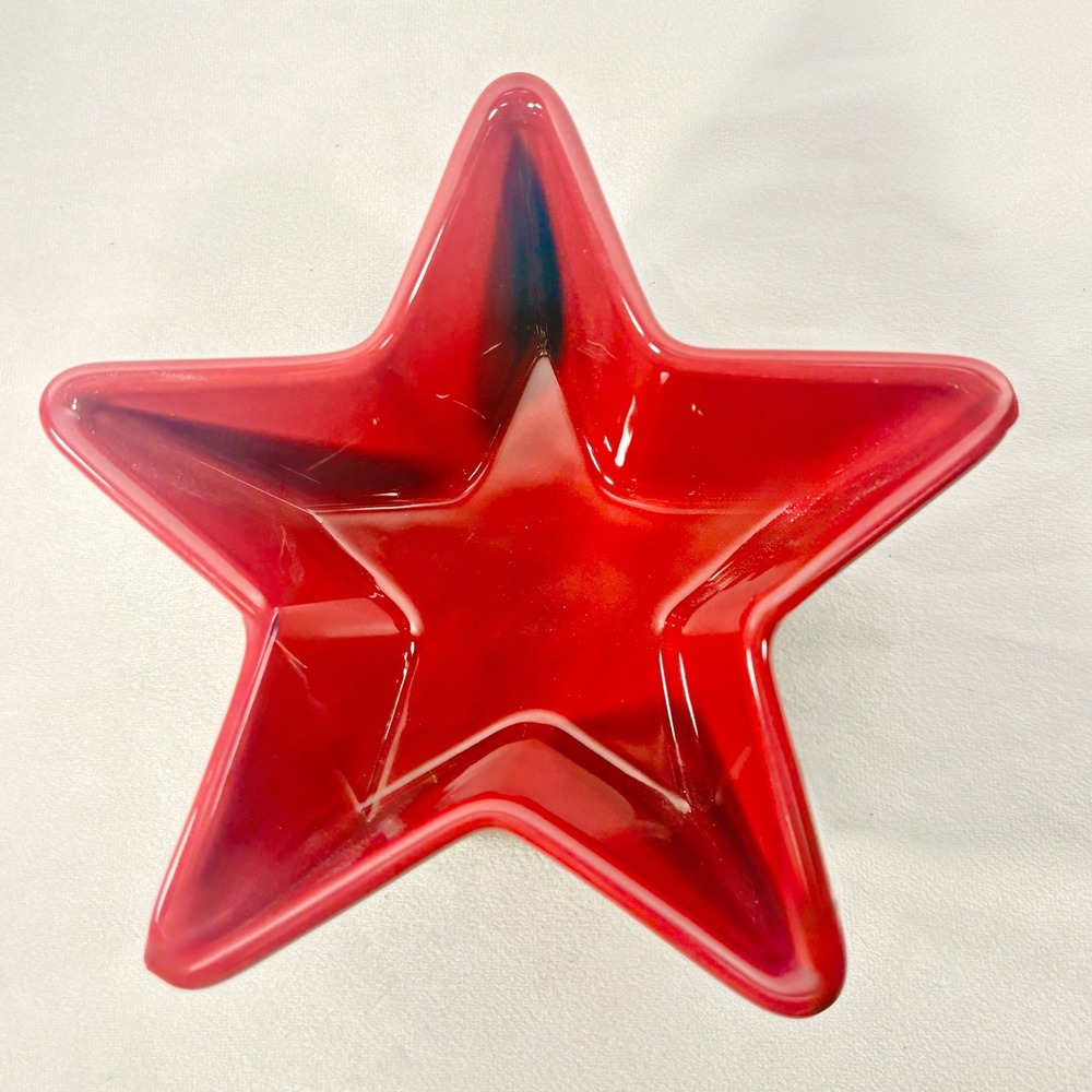 Longaberger Star Bowl Paprika 7 in‎ Woven Traditions for Dips Candy Serving Dish